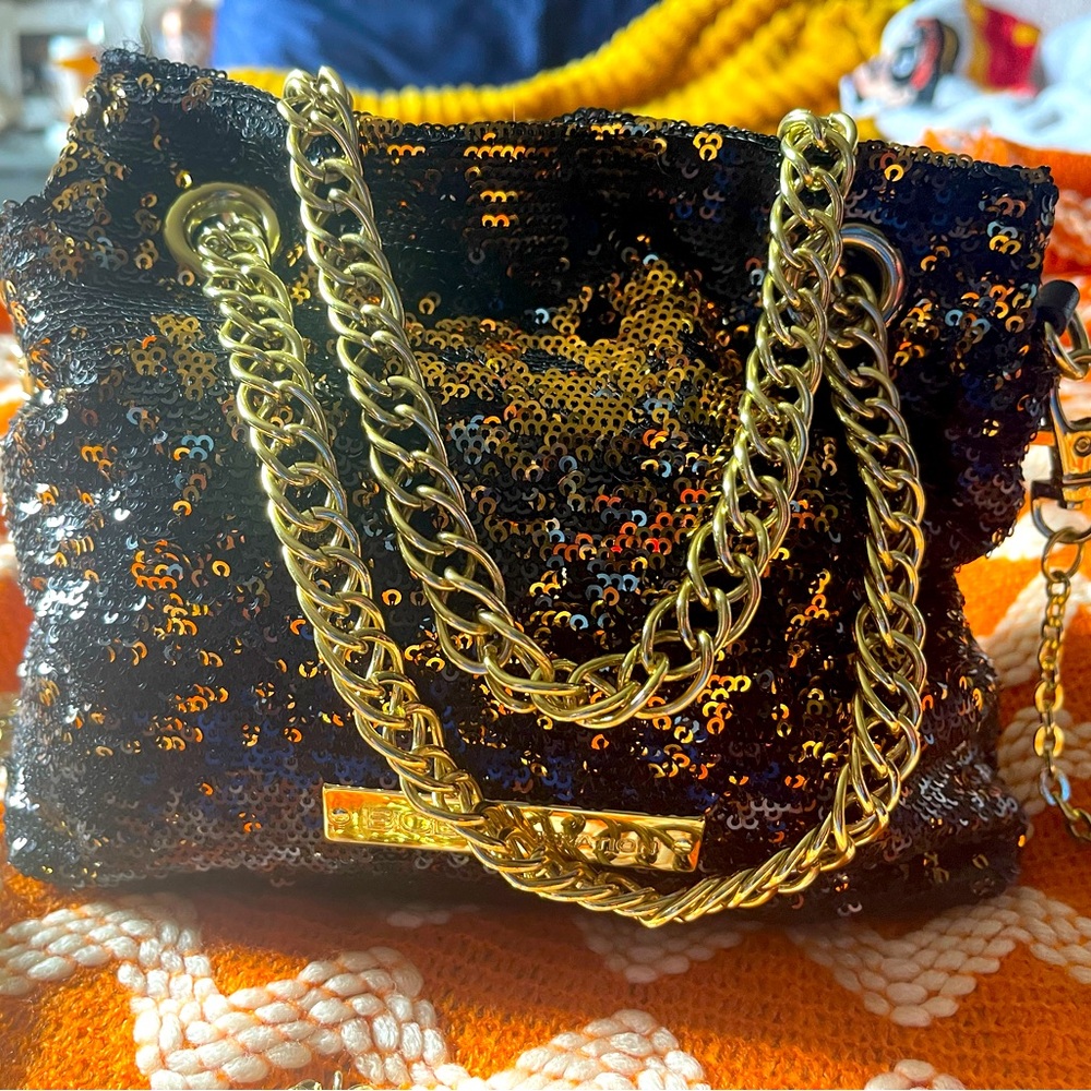 BCBGeneration gold sequin purse